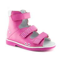 Детская ортопедическая обувь с высоким берцем ORTHOBOOM 71057-11 (глубокий розовый)