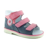 Детская ортопедическая обувь ORTHOBOOM 25057-10 (розовый с серым)