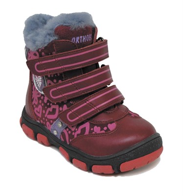 Детская зимняя ортопедическая обувь Orthoboom 63055-01 (красный) - фото 6391