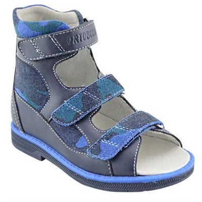 Orthoboom 71057-04 (темно-синий) - Детская ортопедическая обувь с высоким берцем - фото 7248