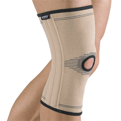 Бандаж ORTO Professional BCK 270 на коленный сустав со спиральными ребрами жесткости с отверстием и отведением пота - фото 9639