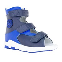 Детская ортопедическая обувь с высоким берцем ORTHOBOOM 71057-12 (синий ультрамарин)