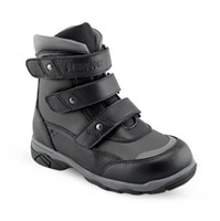 Зимняя ортопедическая обувь для детей - Ортобум 83055-03 (черный с серым)