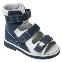 Orthoboom 71397-7 (темно-синий-белый) - Детская ортопедическая обувь с высоким берцем