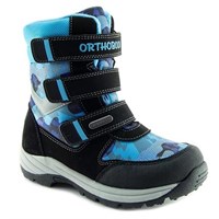 Зимняя ортопедическая обувь для детей - Ортобум 57056-06 (голубой милитари)